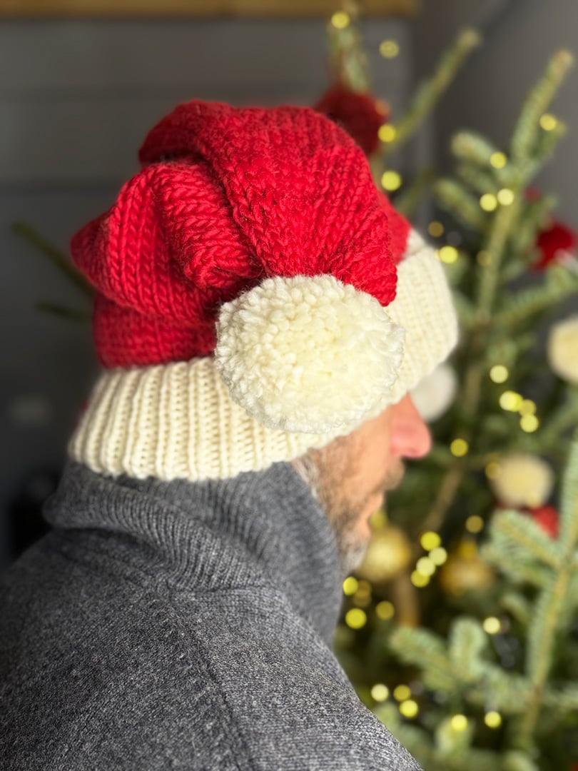 free santa hat knitting pattern (7 sizes) - handy little me